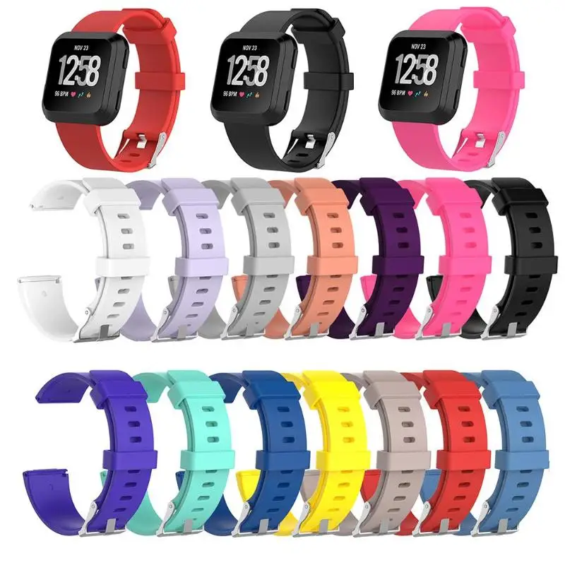 

1Pcs Soft Silicone Replacement Sport Wristband Watch Band Strap for Fitbit Versa Bracelet Wrist Watchband Colorful S L Size