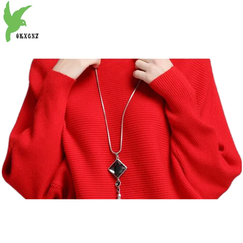 Spring Autumn Women Knit Sweater Pullovers New Fashion Solid Color Bat Sleeves Casual Tops Winter Warm Wool Costume OKXGNZ A720
Spring Autumn Women Knit Sweater Pullovers New Fashion Solid Color Bat Sleeves Casual Tops Winter Warm Wool Costume OKXGNZ A720