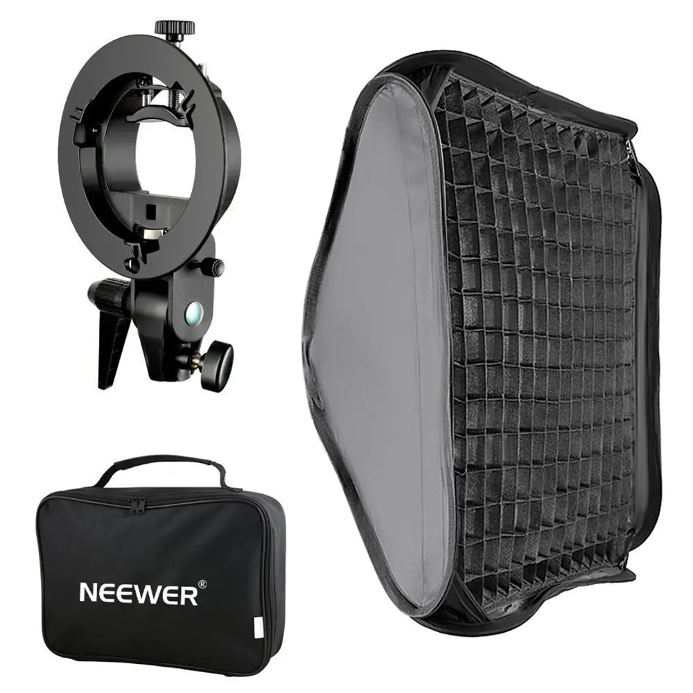 Neewer 32x32 inches Bowens Mount Softbox+Grid+S-type Flash Bracket for Nikon SB-600/800/900/910/Canon380EX/430EX II/550EX etc
Neewer 32x32 inches Bowens Mount Softbox+Grid+S-type Flash Bracket for Nikon SB-600/800/900/910/Canon380EX/430EX II/550EX etc