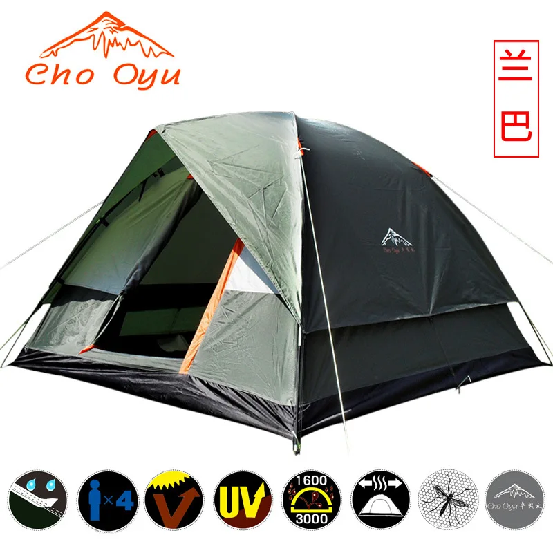 CHOOYU New Arrival 3-4 Person Waterproof Windproof Double Layer Camping Tent Beach Tent Barraca Wholesale And Retail
CHOOYU New Arrival 3-4 Person Waterproof Windproof Double Layer Camping Tent Beach Tent Barraca Wholesale And Retail