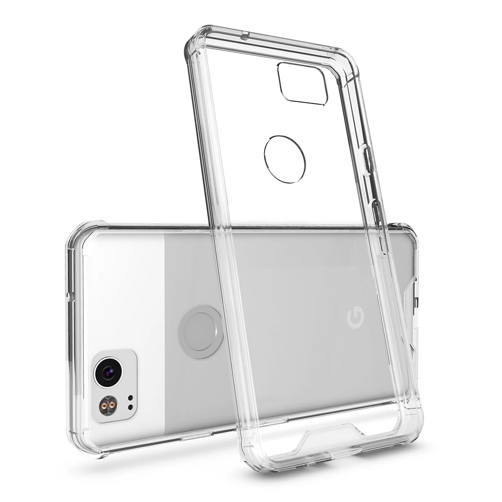 Для Google Pixel 2 XL чехол Pixel2 ударопрочный кристально прозрачный Жесткий Тонкий для