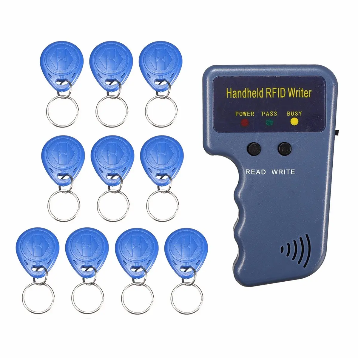 RFID 125KHz ID Card Copier Duplicator Handheld Writer Programmer Reader + 10X Tags ID Keyfobs EM4100 EM410X
RFID 125KHz ID Card Copier Duplicator Handheld Writer Programmer Reader + 10X Tags ID Keyfobs EM4100 EM410X