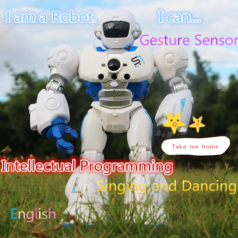 Hot Sale 29cm USB Charging Singing Dancing Gesture Programming Control RC Robot Toy Blue Pink For Kids Children Gift Presents
Hot Sale 29cm USB Charging Singing Dancing Gesture Programming Control RC Robot Toy Blue Pink For Kids Children Gift Presents