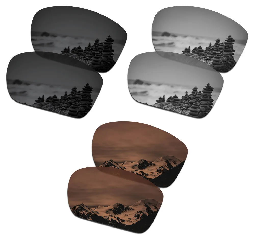 SmartVLT 3 Pairs Polarized Sunglasses Replacement Lenses for Oakley Big Taco Stealth Black and Silver Titanium and Amber Brown
SmartVLT 3 Pairs Polarized Sunglasses Replacement Lenses for Oakley Big Taco Stealth Black and Silver Titanium and Amber Brown