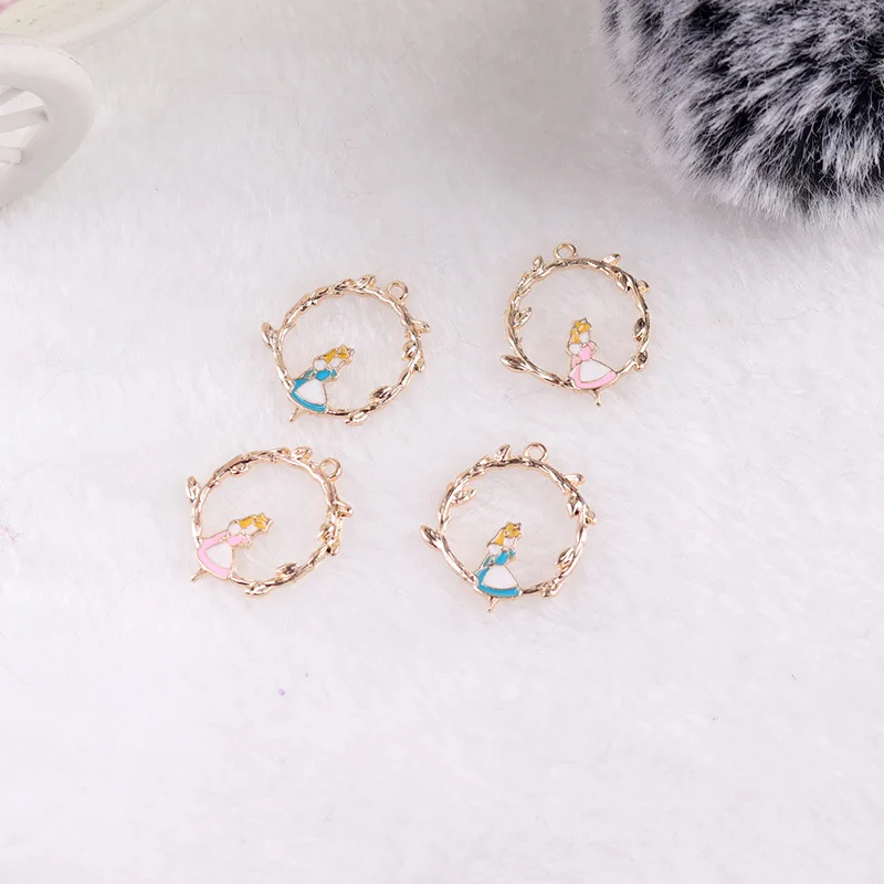 Oil Drop Charms 10pcs/lot Metal Flower Round Girl Enamel Charms Pendants Gold-Color Fashion Jewelry Accessories
Oil Drop Charms 10pcs/lot Metal Flower Round Girl Enamel Charms Pendants Gold-Color Fashion Jewelry Accessories