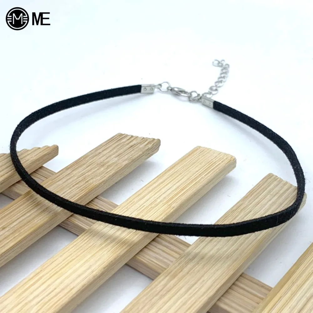 Fashion PU Leather Rope Necklace For Women Men Thin Adjustable Black Short Chain Unisex DIY Ornament Jewelry Hot Selling | Украшения и