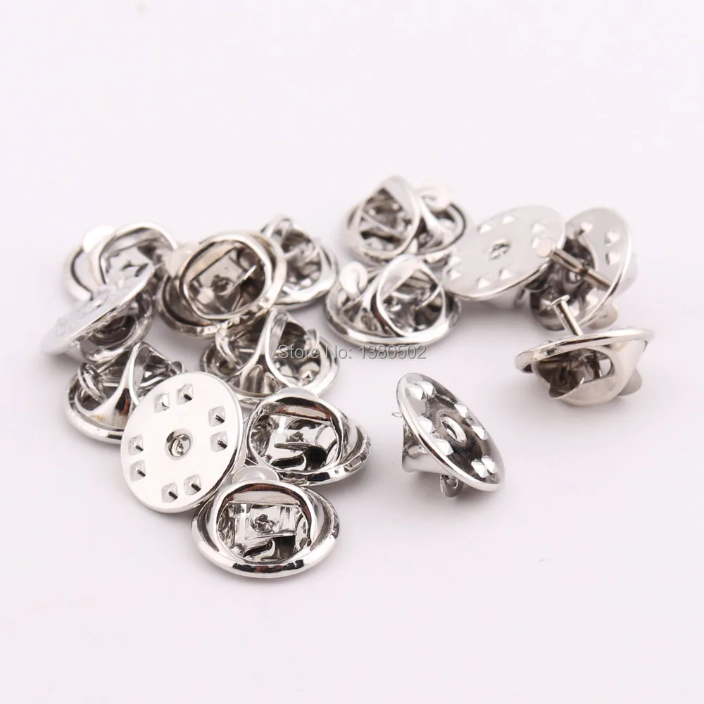 1000Pairs /lot 11mm gold and silver color Metal Butterfly Clutches Lable brooch Tie Back Pins 
1000Pairs /lot 11mm gold and silver color Metal Butterfly Clutches Lable brooch Tie Back Pins