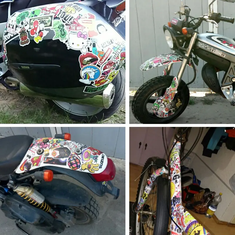 100 шт водонепроницаемый смешанный DIY мотоцикл мото велосипед автомобиль стикер s