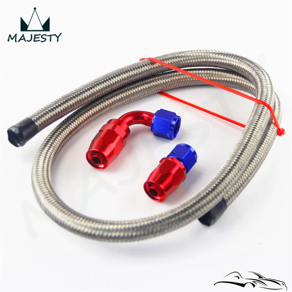 Silver AN8 8-AN STEEL/NYLON OIL/FUEL LINE HOSE 1M/3FT + STRAIGHT + 90 degree SWIVEL FITTING
Silver AN8 8-AN STEEL/NYLON OIL/FUEL LINE HOSE 1M/3FT + STRAIGHT + 90 degree SWIVEL FITTING
