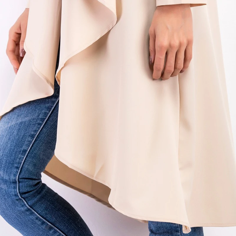 2018 Spring Autumn New Ladies Windbreaker Long-Sleeved Cardigan Jacket Irregular Long Windbreaker Fashion Loose Thin CasualZDJ44
2018 Spring Autumn New Ladies Windbreaker Long-Sleeved Cardigan Jacket Irregular Long Windbreaker Fashion Loose Thin CasualZDJ44
