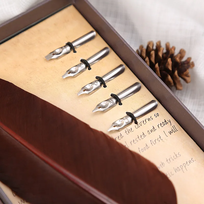 10 Style Classic Antique Feather Pen Metal Nib Writing Pen With Beautiful Gift Box Christmas Wedding Gift Quill Fountain Pen
10 Style Classic Antique Feather Pen Metal Nib Writing Pen With Beautiful Gift Box Christmas Wedding Gift Quill Fountain Pen