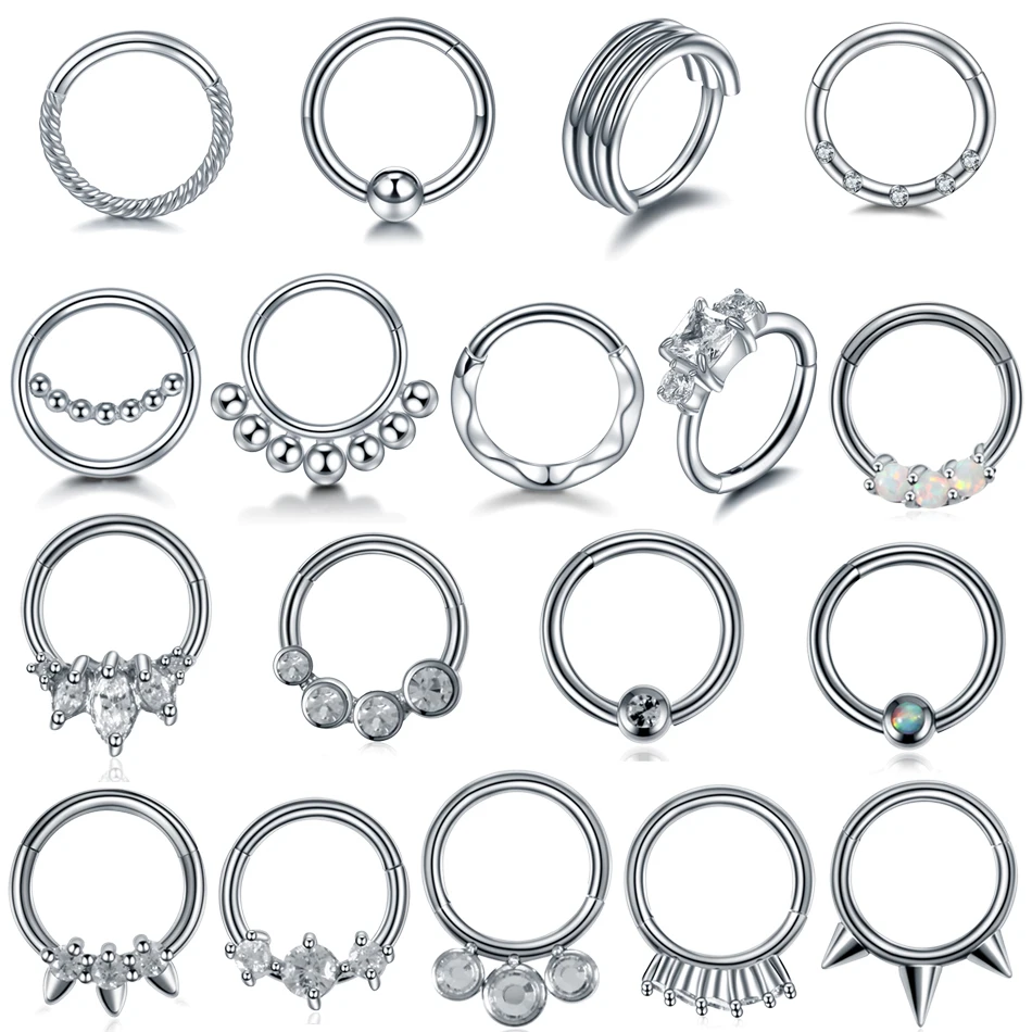 1PC Crystals Nose Rings 16G Nariz Piercings Septum Rings Opal Daith Piercings Tragus Helix Earrings Conch Hoop Piercings Jewelry
1PC Crystals Nose Rings 16G Nariz Piercings Septum Rings Opal Daith Piercings Tragus Helix Earrings Conch Hoop Piercings Jewelry