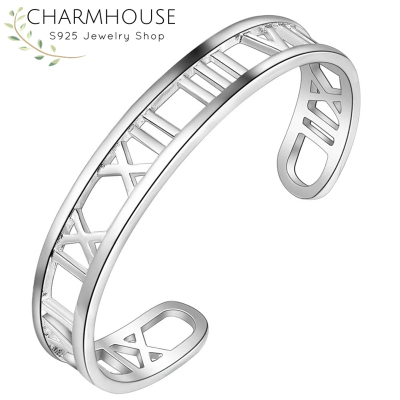 CharmHouse 925 Silver Bangles For Women Rome Cuff Bangle & Bracelet Wristband Pulseira Femme Wedding Jewelry Accessories Bijoux
CharmHouse 925 Silver Bangles For Women Rome Cuff Bangle & Bracelet Wristband Pulseira Femme Wedding Jewelry Accessories Bijoux