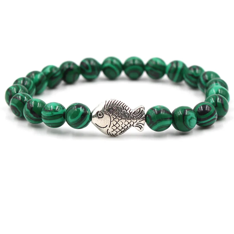 Summer Style Marine Fish Charm Bracelets Women Men Same Paragraph Natural Stone Elastic Friendship Stone Bracelet Beach Jewelry
Summer Style Marine Fish Charm Bracelets Women Men Same Paragraph Natural Stone Elastic Friendship Stone Bracelet Beach Jewelry