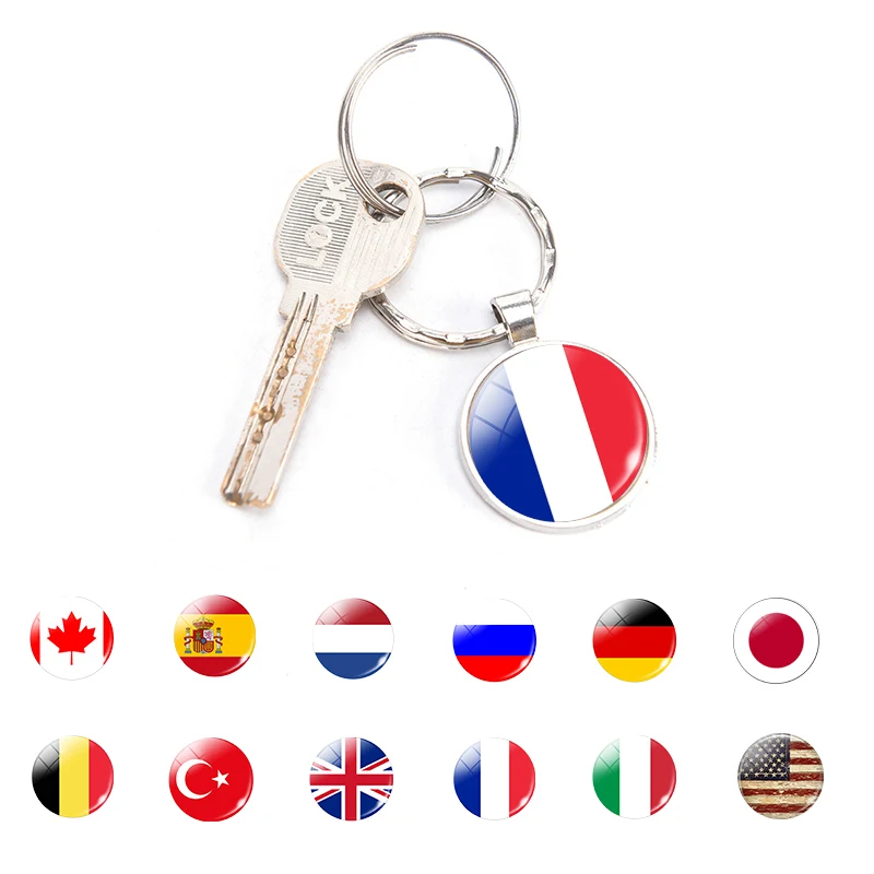 Nathional Flag Bag Pendant United Kingdom Russia France Spain USA Flag Key Rings Car Key Chain SilverColour Metal Keyrings
Nathional Flag Bag Pendant United Kingdom Russia France Spain USA Flag Key Rings Car Key Chain SilverColour Metal Keyrings
