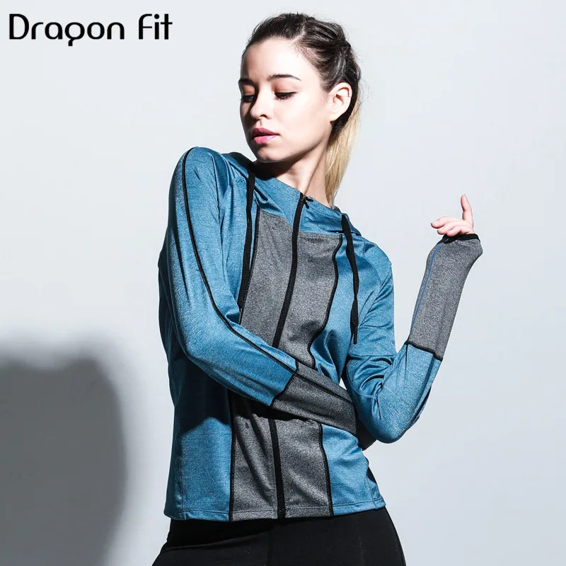 Женская верхняя одежда с капюшоном Dragon Fit эластичный кардиган на молнии удобная