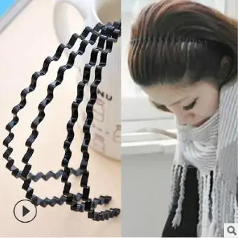 Iron Teeth Unisex Wavy Headband Black Metallic Hair Band Fashion Head Buckle Hair Care & Styling Tools Hair Accessories HA022
Iron Teeth Unisex Wavy Headband Black Metallic Hair Band Fashion Head Buckle Hair Care & Styling Tools Hair Accessories HA022