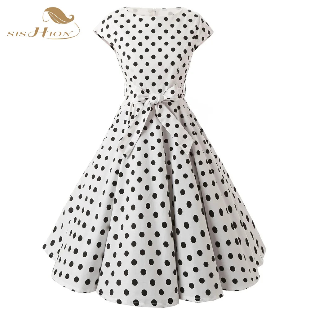 SISHION Cap Sleeve Women White Dress Cotton Retro Rockabilly Pin Up Big Swing vestido Vintage Party Dress VD0228
SISHION Cap Sleeve Women White Dress Cotton Retro Rockabilly Pin Up Big Swing vestido Vintage Party Dress VD0228