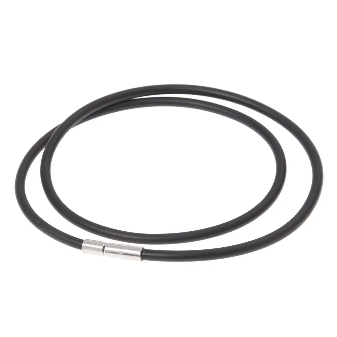 3mm Black Rubber Cord Necklace with Stainless Steel Closure Women Men Choker Accessories Collier - 18 Inches
3mm Black Rubber Cord Necklace with Stainless Steel Closure Women Men Choker Accessories Collier - 18 Inches