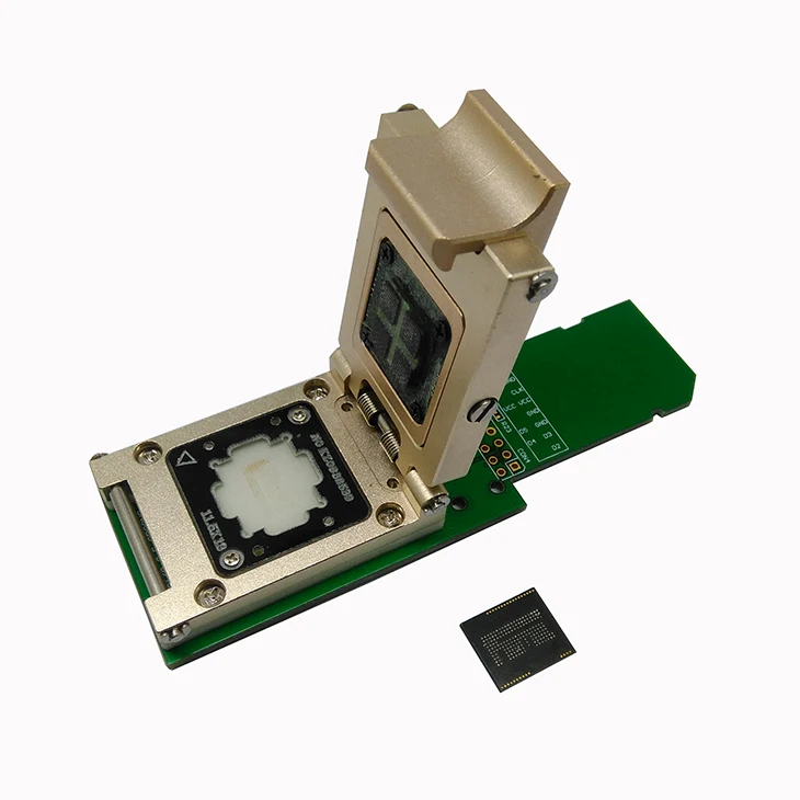 EMCP считыватель Pogo Pin тестовый разъем с SD интерфейсом, Nand flash BGA186 BGA162 Размер 12x16 шаг 0,5 мм алюминиевый сплав раскладушка
EMCP считыватель Pogo Pin тестовый разъем с SD интерфейсом, Nand flash BGA186 BGA162 Размер 12x16 шаг 0,5 мм алюминиевый сплав раскладушка