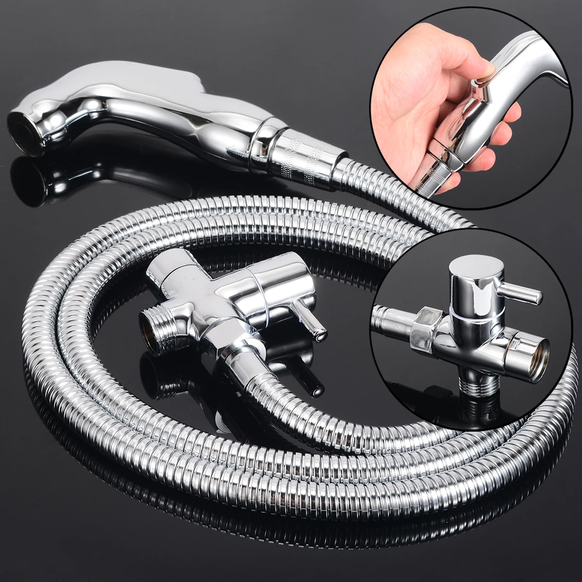 Mayitr Handheld Bidet Spray Shower Set Wall Bracket Toilet Sprayer Douche kit Bidet Faucet Brushed For Hardware Supplies
Mayitr Handheld Bidet Spray Shower Set Wall Bracket Toilet Sprayer Douche kit Bidet Faucet Brushed For Hardware Supplies