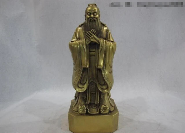 song voge gem S0476 China Famous History Brass Copper Confucian Confucius Kong Zi Buddha Art Statue
song voge gem S0476 China Famous History Brass Copper Confucian Confucius Kong Zi Buddha Art Statue