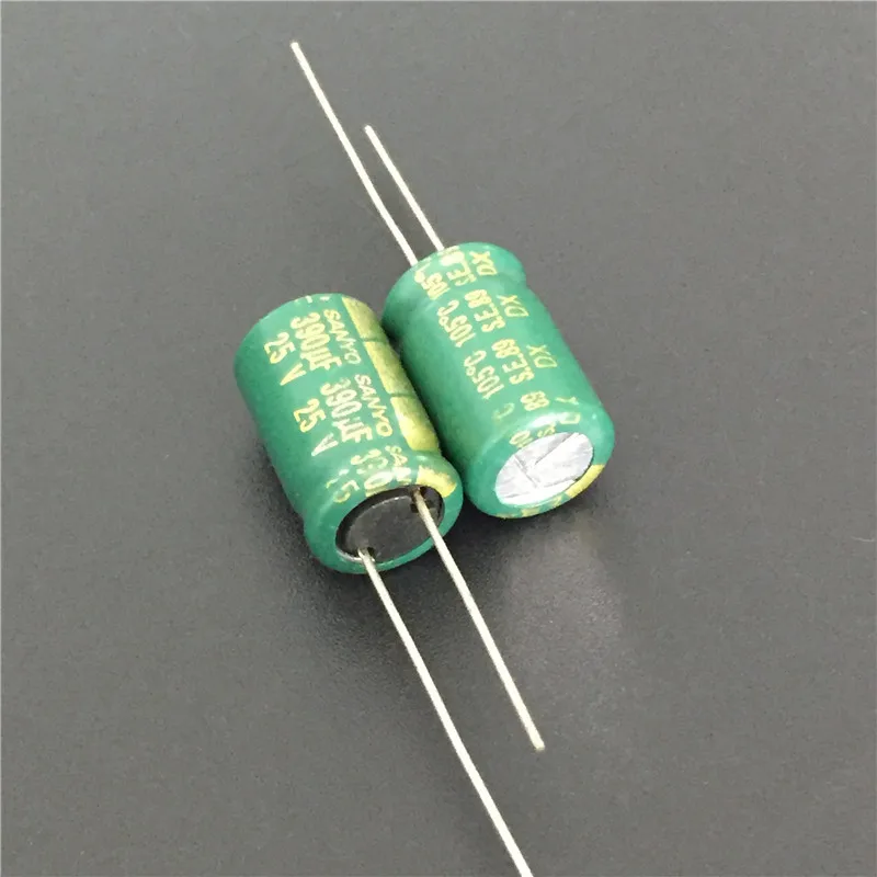 100 шт. 390 мкФ 25 в Sanyo DX серии 10x16 мм 25V390uF низкое сопротивление электролитический