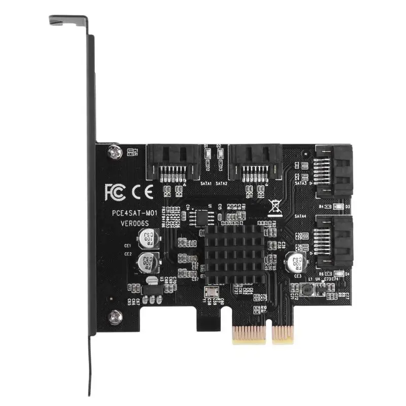 4 порта SATA 6G PCI Экспресс контроллер карты PCI-e к III 3 0 преобразователь 88SE9215 чип для