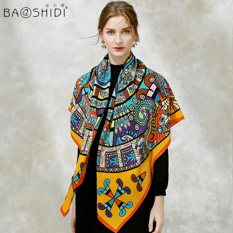 BAOSHIDI/2017 модные брендовые зимние шарфы из 100% шерсти, женские теплые мягкие элегантные квадратные шарфы, роскошный подарок для женщин
BAOSHIDI/2017 модные брендовые зимние шарфы из 100% шерсти, женские теплые мягкие элегантные квадратные шарфы, роскошный подарок для женщин