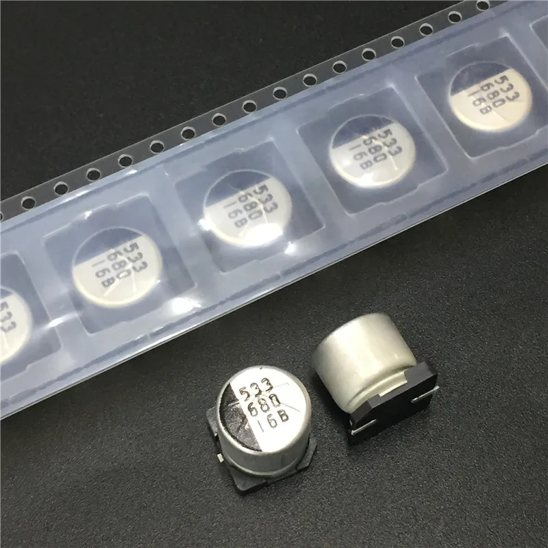 10 шт. 680 мкФ 16В японский NIC 10х10 5 мм 16V680uF чип Типа SMD аудио электролитический