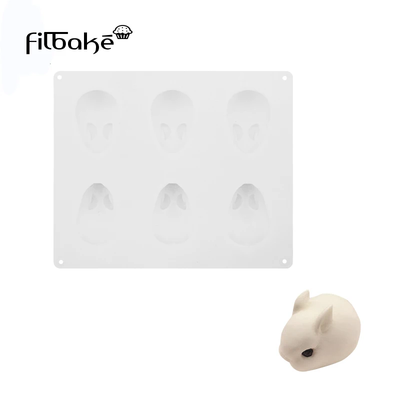 FILBAKE new 6 even rabbit white mousse mold silicone cake decoration mold DIY baking French dessert cartoon animal molds
FILBAKE new 6 even rabbit white mousse mold silicone cake decoration mold DIY baking French dessert cartoon animal molds