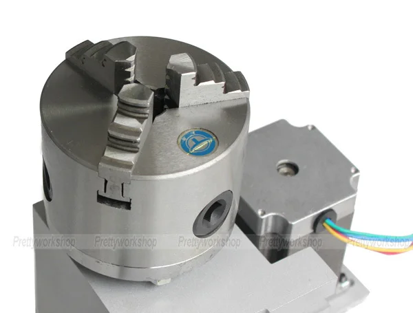 80mm 3-jaw Chuck Nema23 Stepper Motor Kit for CNC Router 4th Rotation Axis Lathe Machine | Инструменты