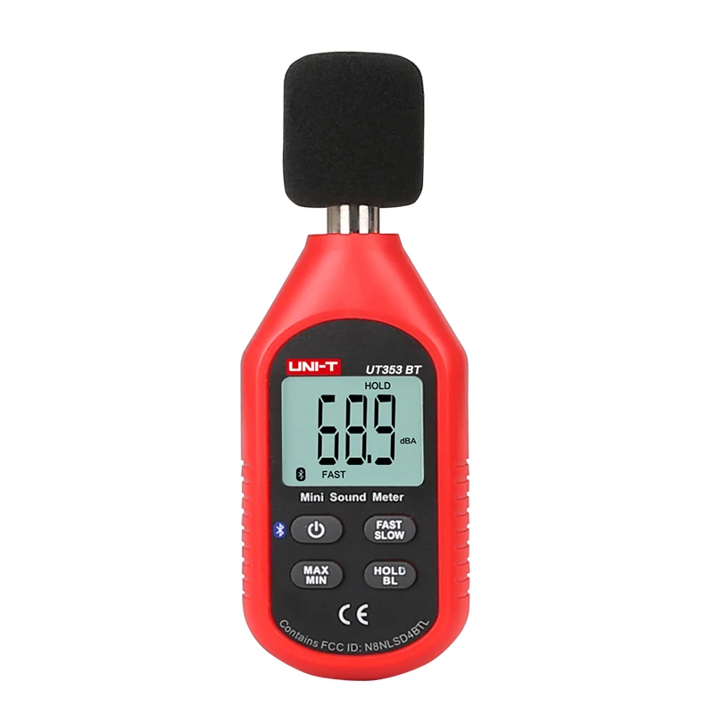 UNI-T UT353BT измеритель уровня звука 30-130дб измеритель децибел мониторинг уровня звука цифровой Bluetooth измеритель шума Тестер
UNI-T UT353BT измеритель уровня звука 30-130дб измеритель децибел мониторинг уровня звука цифровой Bluetooth измеритель шума Тестер