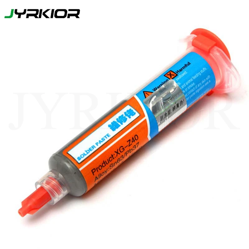 Jyrkior MECHANIC XG-Z40 10cc Syringe Solder Paste Flux Sn63/Pb37 25-45um For Soldering Welding Repair Rework | Инструменты