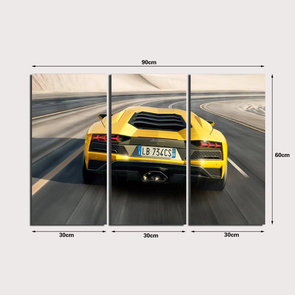 3 Panel printed painting Car Painting Canvas Wall Art Picture Home Decoration Living Room Canvas Modern painting LS090