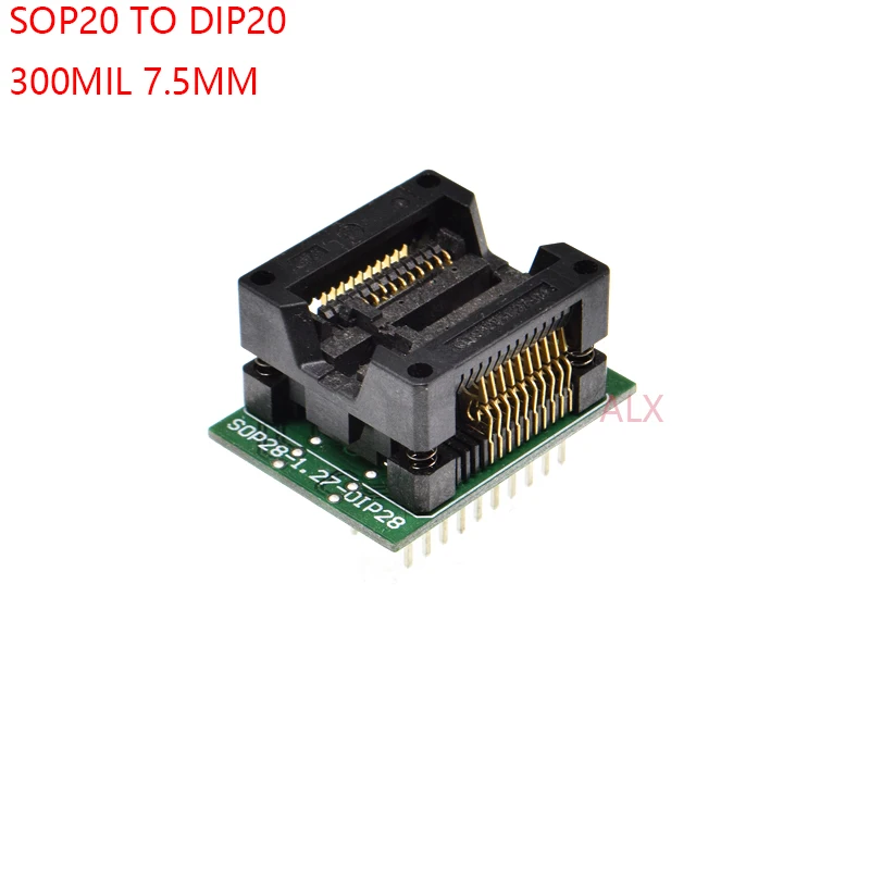 SOIC20 SOIC 20 SOP20 к DIP20 программатор адаптер гнездо ширина корпуса 7 5 мм 300MIL IC Разъем