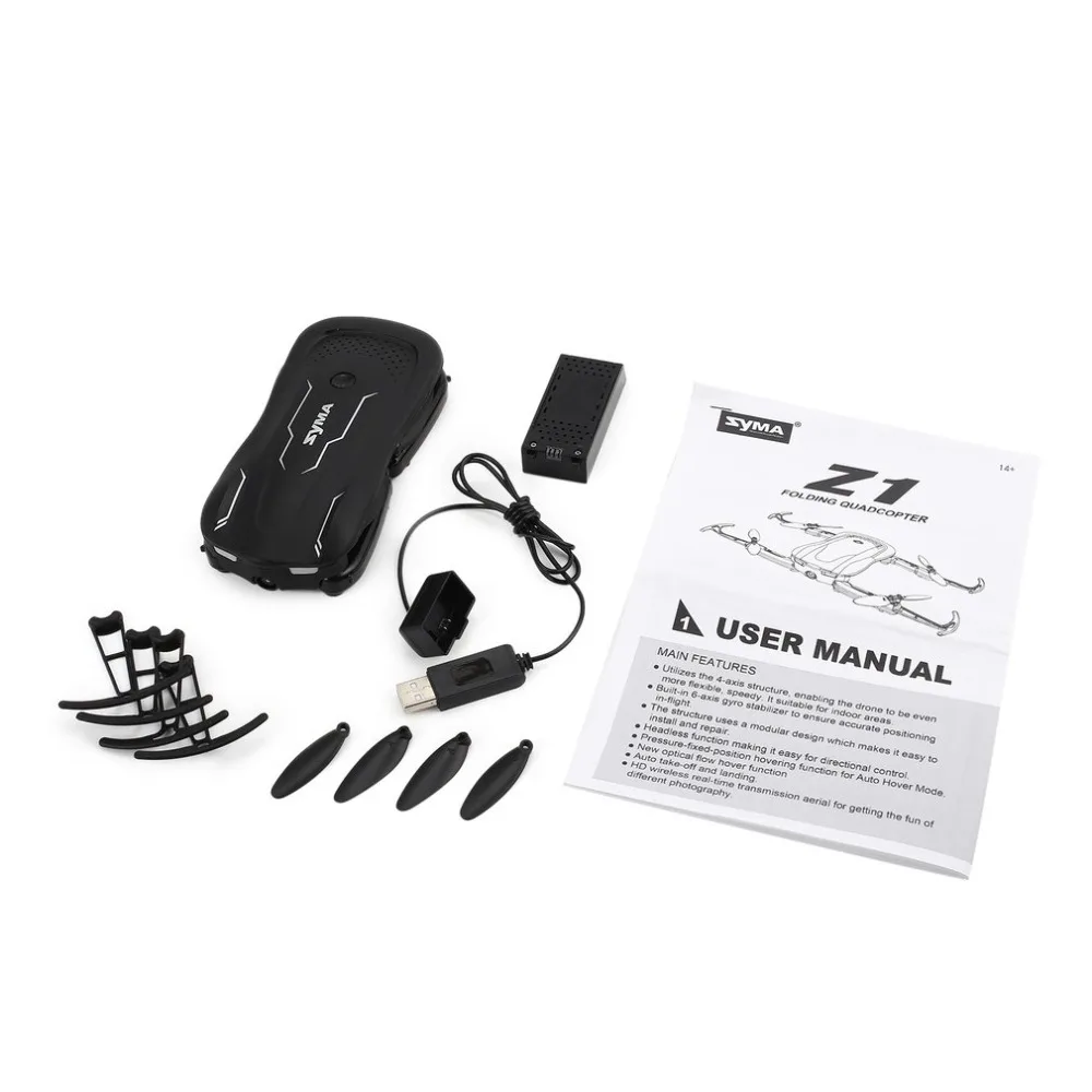 Syma Z1 2.4G FPV Foldable RC Drone Quadcopter with 720P Wifi Camera Real-time Altitude Hold Optical Flow Positioning
Syma Z1 2.4G FPV Foldable RC Drone Quadcopter with 720P Wifi Camera Real-time Altitude Hold Optical Flow Positioning