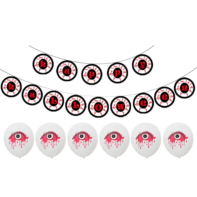 Halloween Decoration Balloon Set Terrible Staring Eyes Picture Halloween Pull flag
Halloween Decoration Balloon Set Terrible Staring Eyes Picture Halloween Pull flag