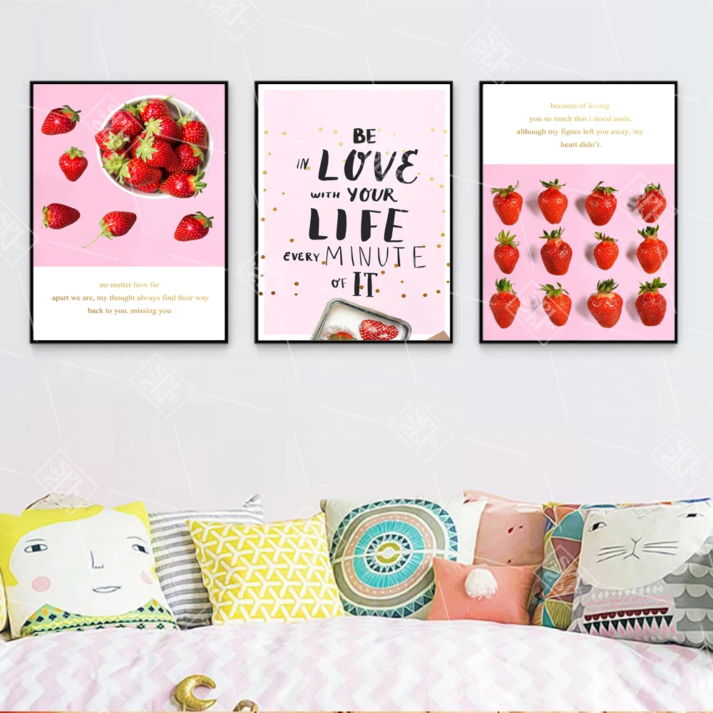 Fresh Red Color Strawberry Wall Art Picture for Living Room Modern Foods Fruit Canvas Painting Kitchen Decor Posters and Prints
Fresh Red Color Strawberry Wall Art Picture for Living Room Modern Foods Fruit Canvas Painting Kitchen Decor Posters and Prints