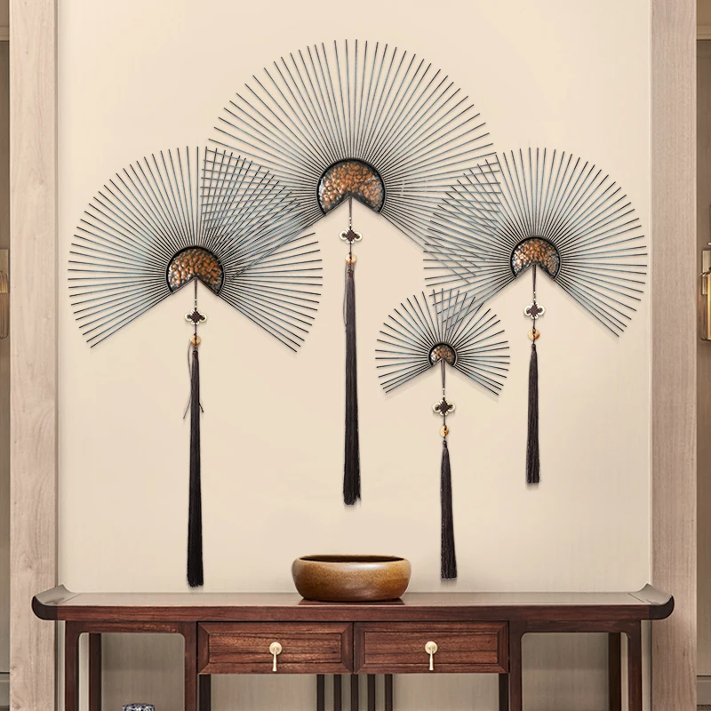 Metal Fan Wall Decor With Flower For Living Room Corridor Wall Ornament Hanging Shelf Chinese Modern 3d Hanging Wall Decoration
Metal Fan Wall Decor With Flower For Living Room Corridor Wall Ornament Hanging Shelf Chinese Modern 3d Hanging Wall Decoration