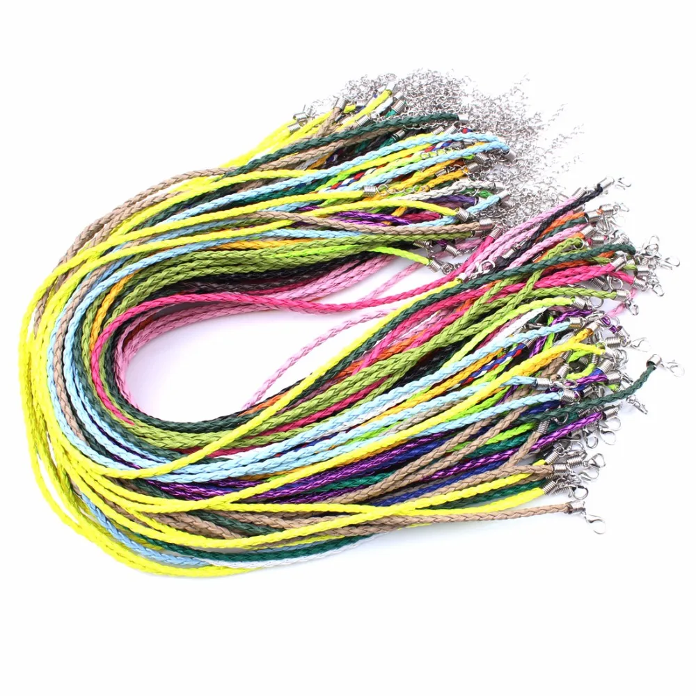 10 Pcs/lot Real Leather MIX COLOR Chains Necklace String Charms Findings String Cord 3 mm Wire for jewelry findings
10 Pcs/lot Real Leather MIX COLOR Chains Necklace String Charms Findings String Cord 3 mm Wire for jewelry findings