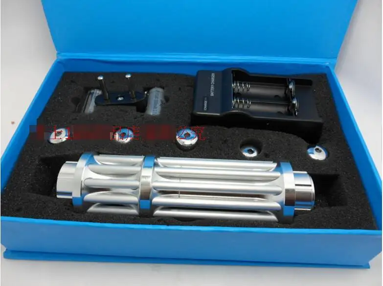 High Power Military Blue Laser Pointer 100w 100000m 450nm Flashlight Light Burning Match/Candle/Black/Burn Cigarettes+5 Caps+Box
High Power Military Blue Laser Pointer 100w 100000m 450nm Flashlight Light Burning Match/Candle/Black/Burn Cigarettes+5 Caps+Box