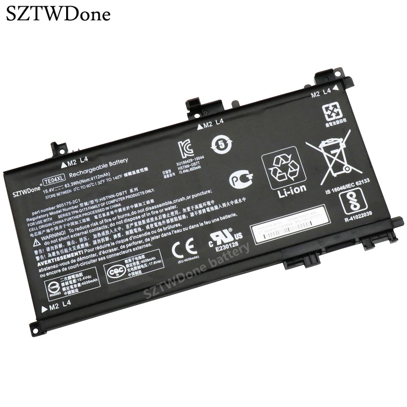 SZTWDone TE04XL Laptop Battery For HP OMEN 15-ax200 ax202na ax206na 15t-bc200 15-bc219TX TPN-Q173 HSTNN-DB7T 905277-855
SZTWDone TE04XL Laptop Battery For HP OMEN 15-ax200 ax202na ax206na 15t-bc200 15-bc219TX TPN-Q173 HSTNN-DB7T 905277-855