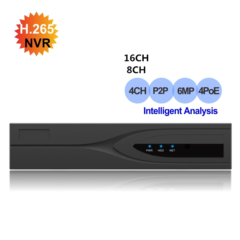 H.265 HD 6mp intelligent network video recorder POE NVR 4K HDMI 1080P VGA face detection perimeter detection P2P 29 languages
H.265 HD 6mp intelligent network video recorder POE NVR 4K HDMI 1080P VGA face detection perimeter detection P2P 29 languages