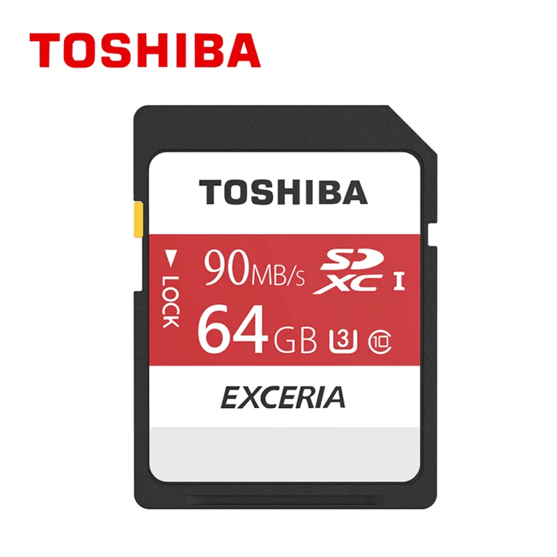TOSHIBA SD Card 64 ГБ SDXC U3 Class 10 карт памяти для 1080 P full-HD 3D 4 К видео DSLR Камера HD видеокамера |