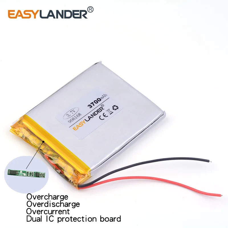 Tablet PC 3.7V battery Size 906168 3.7V 3700mah Lithium polymer Battery Protection Board For PDA cell phone
Tablet PC 3.7V battery Size 906168 3.7V 3700mah Lithium polymer Battery Protection Board For PDA cell phone