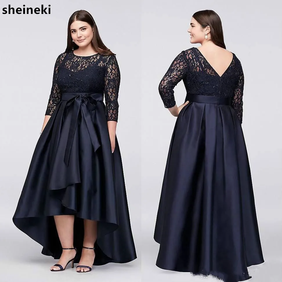 High Low Lace Mother Of The Bride Dress 3/4 sleeve Plus Size Formal Wear Wedding Guest Evening Dress Party Gowns Custom Made
High Low Lace Mother Of The Bride Dress 3/4 sleeve Plus Size Formal Wear Wedding Guest Evening Dress Party Gowns Custom Made