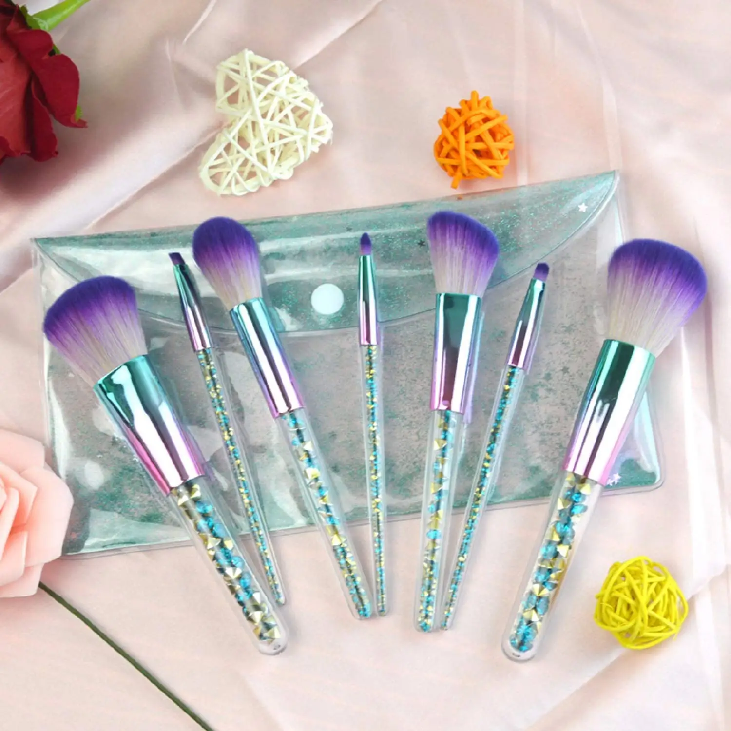 7pcs Green Diamond Unicorn Make Up Brush Set Foundation Blending Powder Cosmetic Makeup Brushes maquillaje with Bag
7pcs Green Diamond Unicorn Make Up Brush Set Foundation Blending Powder Cosmetic Makeup Brushes maquillaje with Bag