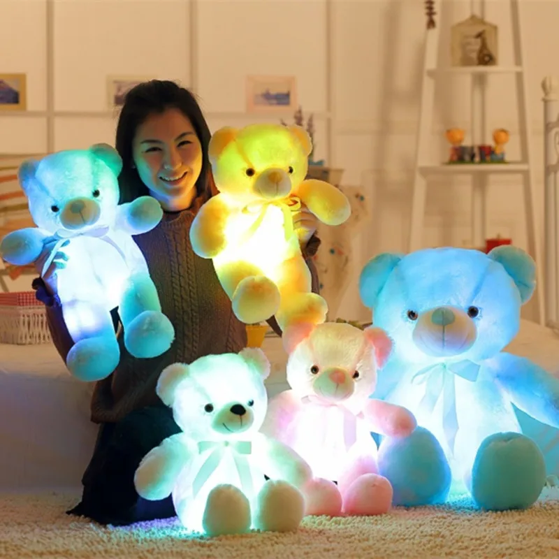 

1 шт. 50 см творческий светильник Up светодиодный Мишка мягкая Животные световой плюшевые игрушки красочные светящиеся Teddy Bear Рождественский ...