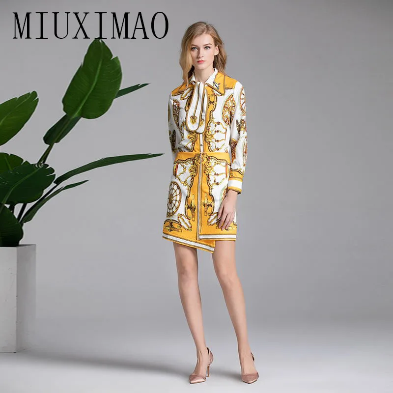 2019 Spring jumpsuit Newest Casual Full Sleeve Turn-down Collar Cute Neck and Print Above Knee Two-Piece Dress Women
2019 Spring jumpsuit Newest Casual Full Sleeve Turn-down Collar Cute Neck and Print Above Knee Two-Piece Dress Women